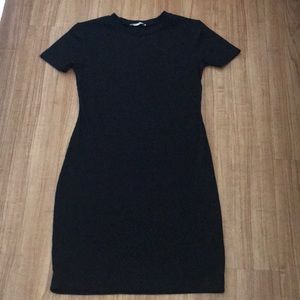 Zara Black Ribbed Dress
